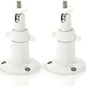 Wasserstein Adjustable Indoor/Outdoor Security Metal Wall Mount Compatible with Arlo Pro/Pro 2/Pro 3/Ultra/Ultra 2, & Others – Ring Stick Up Cam Battery, eufyCam E/2C (2 Pack, White)
