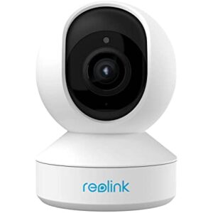 REOLINK Indoor Security Camera, 5MP Super HD Plug-in WiFi Camera with Pan Tilt Zoom/ Motion Alerts, Ideal for Baby Monitor/ Pet Camera/Home Security, Dual Band WiFi, Multiple Storage Options, E1 Zoom