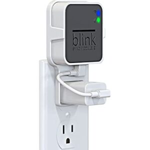 Outlet Wall Mount for Blink Sync Module 2, Mount Bracket Holder for Blink Outdoor Camera Home Security Camera with Easy Mount Short Cable and No Messy Wires or Screws