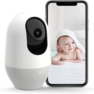 nooie Baby Monitor, WiFi Pet Camera Indoor, 360-degree IP Camera, 1080P Home Security Camera, Motion Tracking, Super IR Night Vision, Works with Alexa, Two-Way Audio, Motion & Sound Detection