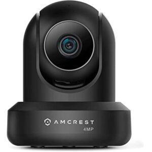 Amcrest 4MP ProHD Indoor WiFi Camera, Security IP Camera with Pan/Tilt, Two-Way Audio, Night Vision, Remote Viewing, 4-Megapixel @30FPS, Wide 90┬░ FOV, IP4M-1041B (Black)