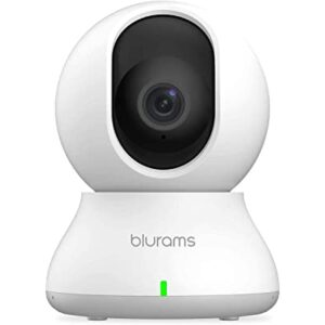 blurams Security Camera, 2K Indoor Camera 360-degree Pet Camera for Home Security w/ Motion Tracking, Phone App, 2-Way Audio, IR Night Vision, Siren, Works with Alexa & Google Assistant