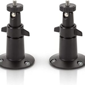 Wasserstein Adjustable Indoor/Outdoor Security Metal Wall Mount Compatible with Arlo Pro/Pro 2/Pro 3/Ultra/Ultra 2, & Others – Ring Stick Up Cam Battery, eufyCam E/2C (2 Pack, Black)