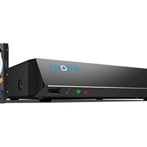 REOLINK 4K 16 Channel Network Video Recorder for Security Camera System, Work With 4K/5MP/4MP HD Reolink IP Cameras PoE NVR, 24/7 Recording to Pre-Installed 4TB Hard Drive, RLN16-410-4TB