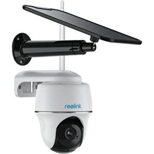 REOLINK Security Camera Wireless Outdoor, Pan Tilt Solar Powered with 2K Night Vision, 2.4/5 GHz Wi-Fi, 2-Way Talk, Works with Alexa/ Google Assistant for Home Surveillance, Argus PT w/ Solar Panel