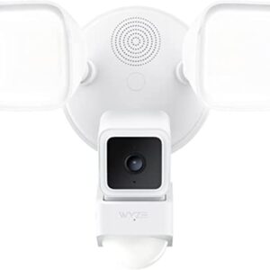 Wyze Cam Floodlight with 2600 Lumen LEDs, Wired 1080p HD IP65 Outdoor Smart Security Camera, Color Night Vision, 270-Degree Customizable Motion Detection, 105dB Siren, and Two-Way Audio