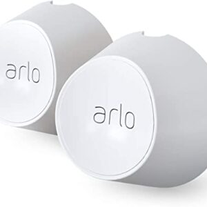 Arlo Magnetic Wall Mounts – Arlo Certified Accessory – Set of 2, Indoor or Outdoor Use, Works with Arlo Ultra, Ultra 2, Pro 3, and Pro 4 Cameras White – VMA5000