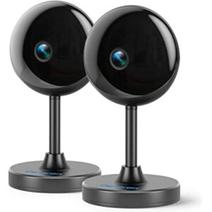 owltron 2 PCS 1080P Indoor Camera Security Camera Baby Monitor with Camera Surveillance Indoor Compatible with Alexa, Pet Camera with APP 2-Way Audio Motion Detection Night Vision (T1)