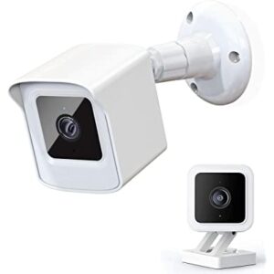 PEF Mount for All-New Wyze Cam V3 ONLY, Weatherproof Protective Cover and 360 Degree Adjustable Wall Mount Solid Housing for Wyze V3 Outdoor Indoor Smart Home Camera System (White, 1 Pack)