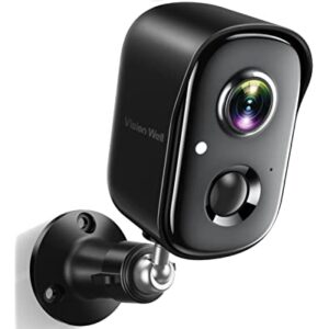 Security Cameras Wireless Outdoor, 1080P Battery Powered AI Motion Detection Spotlight Siren Alarm WiFi Surveillance Indoor Home Camera, Color Night Vision, 2-Way Talk, Waterproof, Cloud/SD Storage