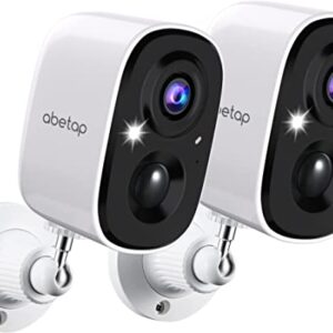 Outdoor Security Camera, 1080P HD Wireless Outdoor Camera with Night Vision, AI & PIR Motion Detection, IP65 Weatherproof, 2-Way Audio, Battery Powered Security Cameras Wireless Outdoor -2 Cameras Kit