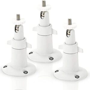 Adjustable Indoor/Outdoor Security Metal Wall Mount Compatible with Arlo Pro/Pro 2/Pro 3/Pro 4/Ultra/Ultra 2, & Others – Ring Stick Up Cam Battery, eufyCam E/2C, Wyze Cam Outdoor/Pan (3 Pack, White)