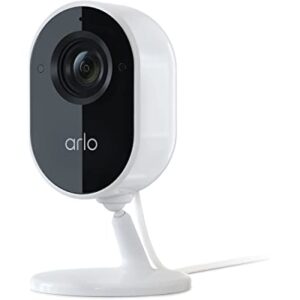 Arlo Essential Indoor Camera – 1080p Video with Privacy Shield, Plug-in, Night Vision, 2-Way Audio, Siren, Direct to WiFi No Hub Needed, Wireless Security, White – VMC2040