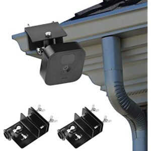 Gutter Mount for All-New Blink Outdoor & Blink XT / XT2 Camera, Adjustable Weatherproof Aluminum Alloy Mount Bracket for Blink Home Security System (2 Pack, Black)