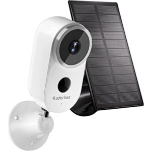 Wireless Security Outdoor Camera with Solar Panel: Battery Powered 1080p WiFi Night Vision Cameras for Home Outside Surveillance Works with Adorcam App