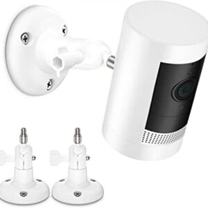 360 Degree Adjustable Mount for Stick Up Cam/Indoor Cam/Battery Cam,TIUIHU Stable Outdoor Ceiling Bracket Mounting Kit for Plug-in HD Security Camera (2-Pack,White)