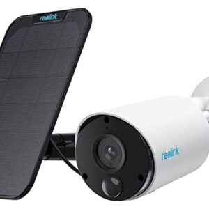 REOLINK Solar WiFi Camera Security Outdoor, 100% Wire-Free, Wireless Battery Powered, 1080p, 2-Way Talk, Night Vision, PIR Motion Detection, Works with Alexa, Argus Eco with Solar Panel