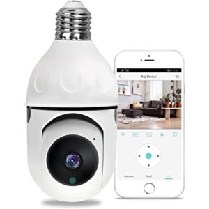 WOOLINK Light Bulb Security Camera 3MP Wireless WiFi 2.4GHz Smart Home Camera Bulb Night Vision Alarm Motion Detection Indoor/Outdoor