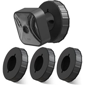 ZHANDEYUA Adhesive Wall Mount for Blink Camera No Drilling and screwing Required for Blink Outdoor /Blink Mini /Blink Indoor Camera and Most Round Mount Cameras Quick Paste Installation,Black-3 Pack