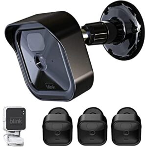 All-New Blink Outdoor Camera Housing and Mounting Bracket, 3 Pack Protective Cover and 360 Degree Adjustable Mount with Blink Sync Module Outlet Mount for Blink Camera Security System (Black)