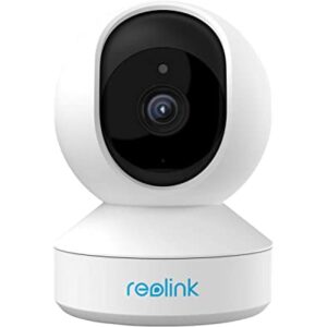 REOLINK Wireless Security Camera, E1 3MP HD Plug-in Indoor WiFi Camera for Home Security/Baby Monitor/ Pets, Micro SD Card Storage, Pan Tilt, Night Vision, Works with Alexa/Google Assistant