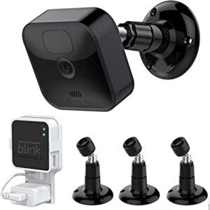 Blink Outdoor Camera Mount, 360 Degree Adjustable Mount with Blink Sync Module 2 Outlet Mount for All-New Blink Outdoor Indoor Security Camera System (Black, 3 Pack)