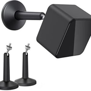 KIWI design Security Camera Mount Bracket, Universal Stylish Metal Wall Mount Fits Ring, eufy, Wyze, Arlo Cameras and VR Rift Sensor, Vive/Valve Index Base Station Easy to Install (2 Pack, Black)