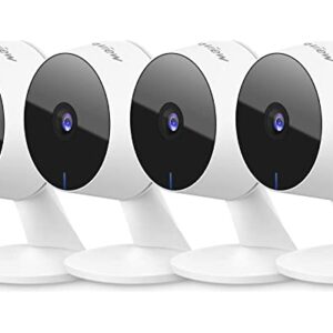 LaView Security Cameras 4pcs, Home Security Camera Indoor 1080P, Wi-Fi Cameras Wired for Pet, Motion Detection, Two-Way Audio, Night Vision, Phone App, Works with Alexa, iOS & Android & Web Access