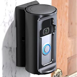 COOLWUFAN Video Doorbell Door Mount, Adjustable All Angle Anti-Theft Doorbell Mount for Wall & Door, Suitable for Wireless Video Doorbell and Wired Video Doorbell