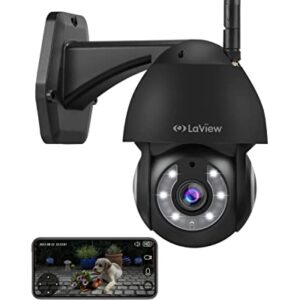 4MP Security Camera Outdoor Wired Starlight Color Night Vision, LaView 2K Cameras for Home Security AI Human Detection & Auto Tracking, IP65 Outdoor Camera 2-Way Audio, US Cloud, Compatible with Alexa
