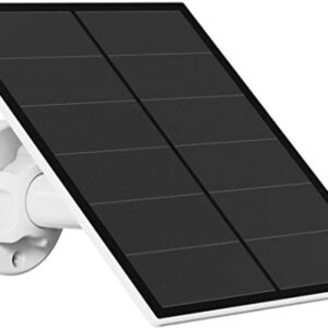 5W Solar Panel for Wireless Outdoor Security Camera Compatible with Rechargeable Battery Powered Surveillance Cam, Continuous Solar Power for Camera, Not Compatible with Arlo Ring Blink Camera
