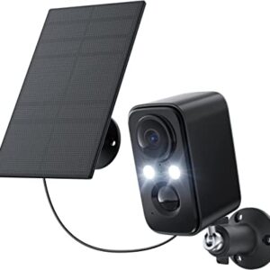 IHOXTX Security Cameras Wireless Outdoor, Flood Light Solar Cameras for Home Security, Home Camera with Color Night Vision, PIR Human Detection, 2-Way Talk, IP66 Waterproof, SD Card/Cloud Storage