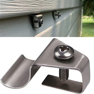 HUXOR (10 Pack) Vinyl Siding Clips Hooks No-Hole Needed Outdoor Siding Screws Hanger for Mount Home Security Camera