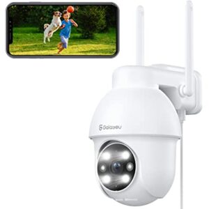 GALAYOU 2K Security Cameras Outdoor, WiFi Home Video Surveillance Waterproof Camera, Color Night Vision 360┬░ Pan-Tilt View, Spotlight Camera, 24/7 SD Card Storage, Works with Alexa Google Assistant